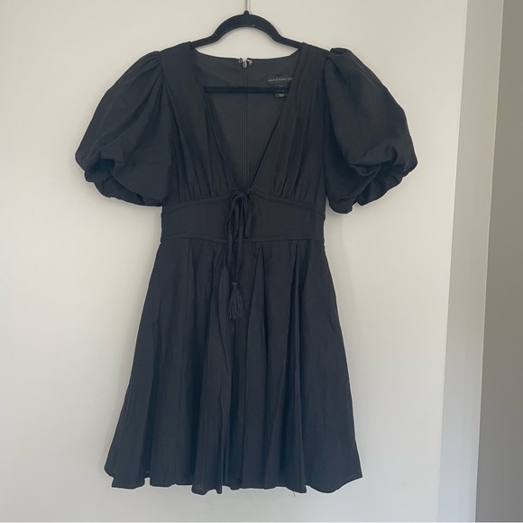 House of Harlow 1960 Dresses & Skirts - House of Harlow 1960 Black Puff Sleeve Mini Dress